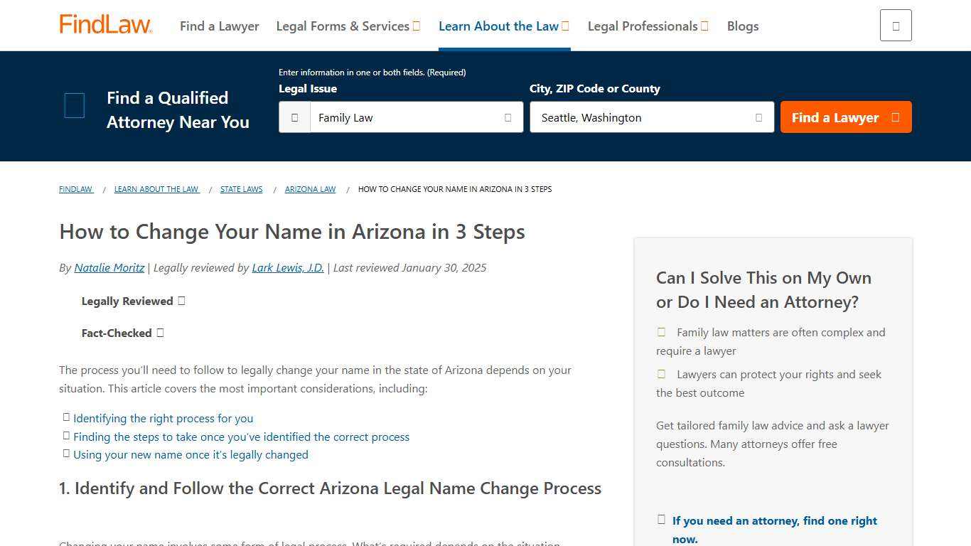 How to Change Your Name in Arizona in 3 Steps - FindLaw